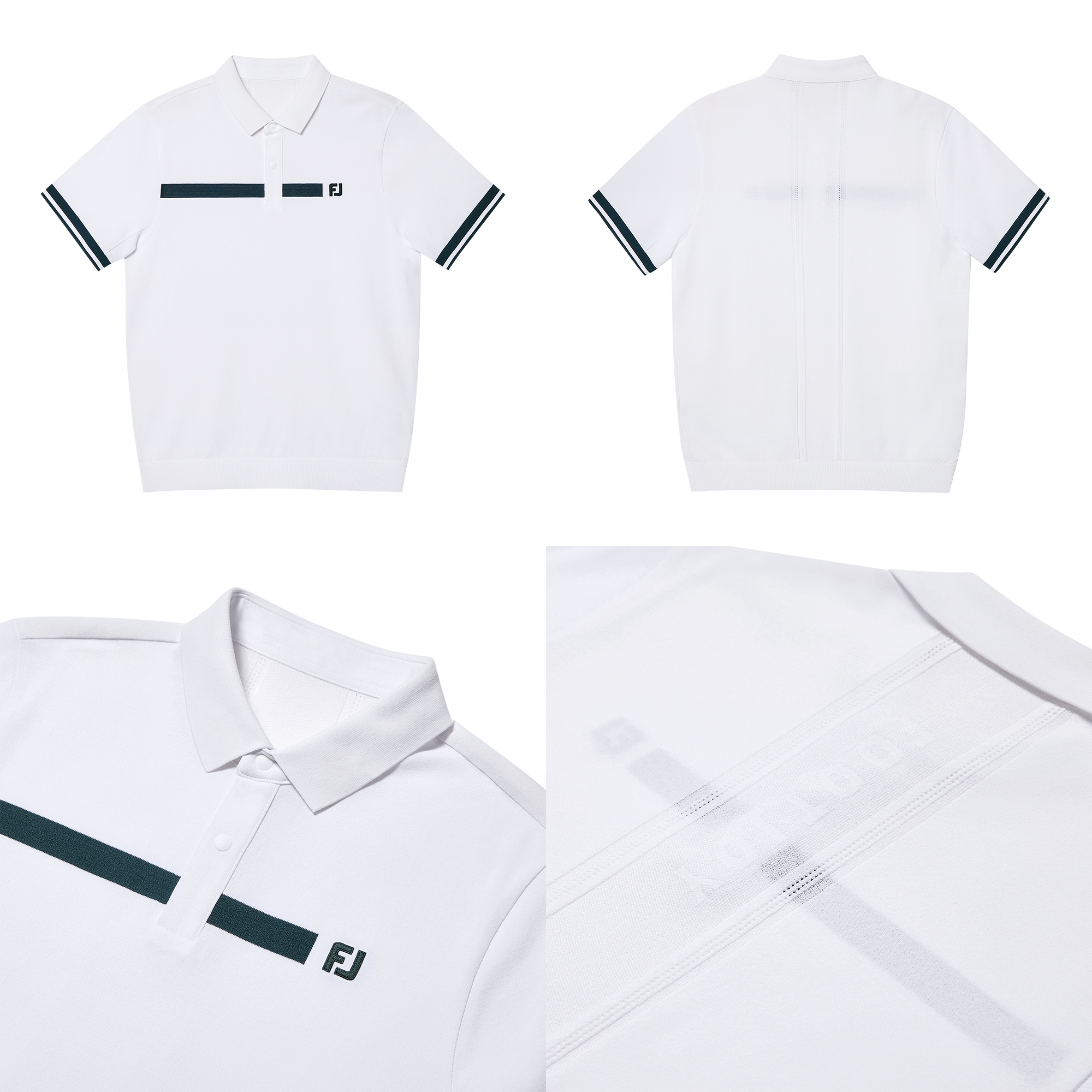 Line Knit Polo Shirts