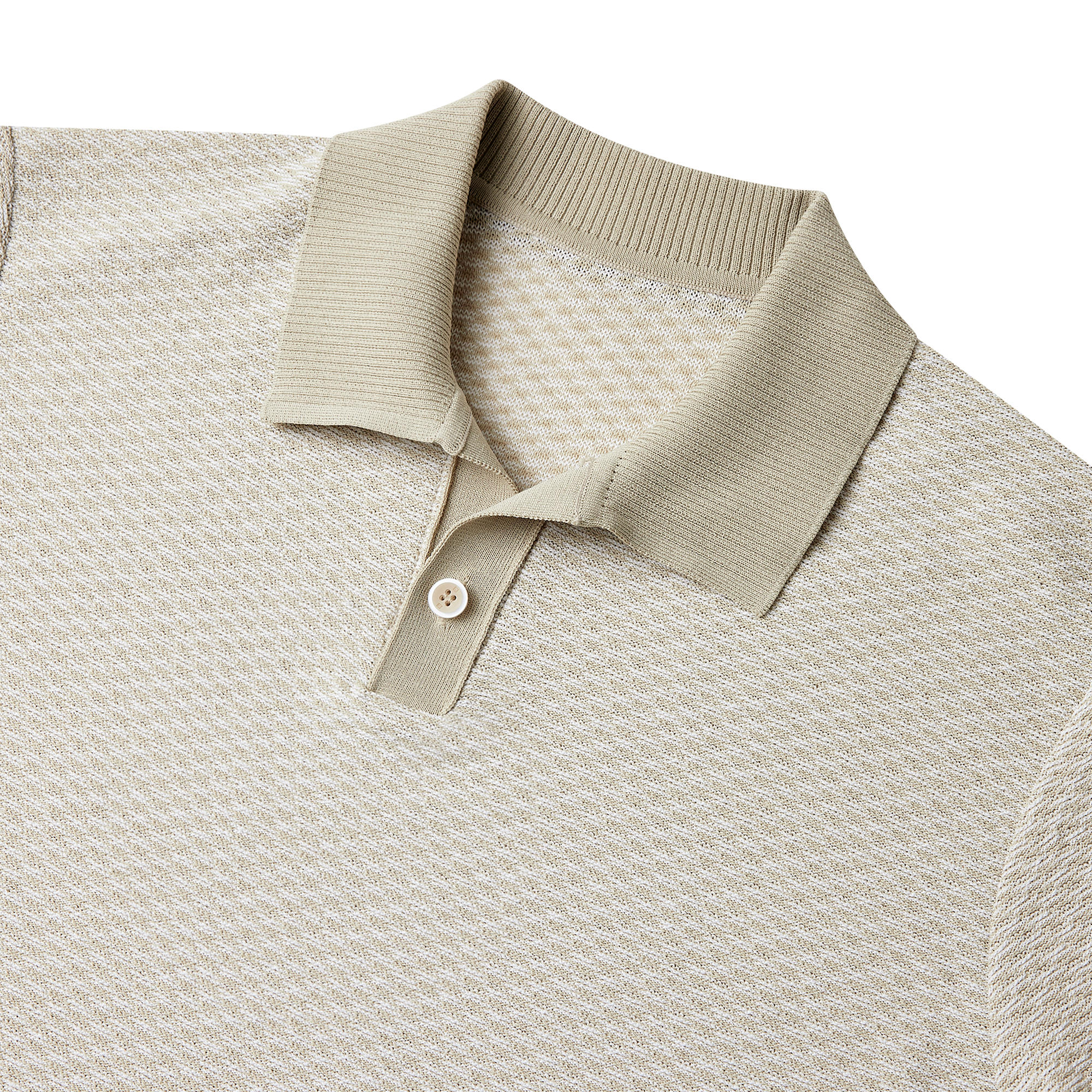 Melange Knit Polo Shirt