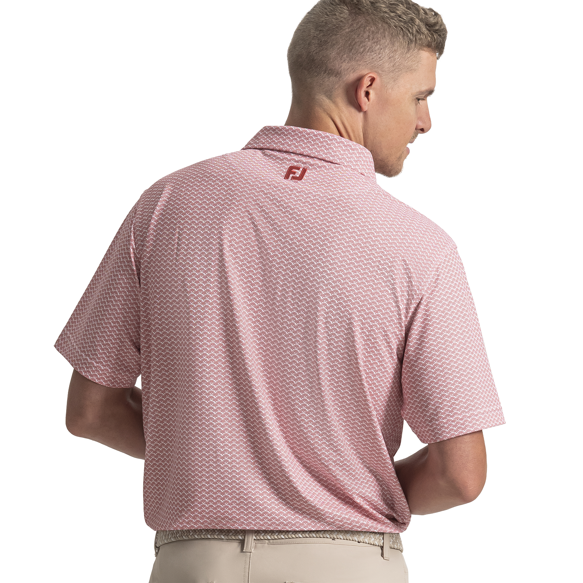 Scallop Geo Pique Self Collar