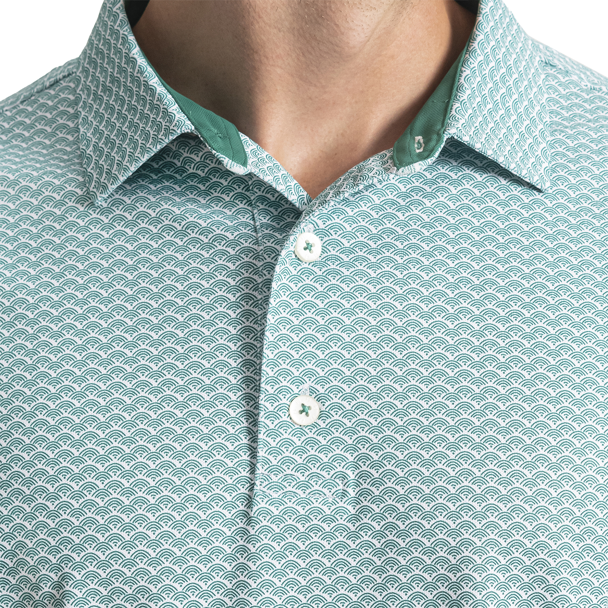 Scallop Geo Pique Self Collar