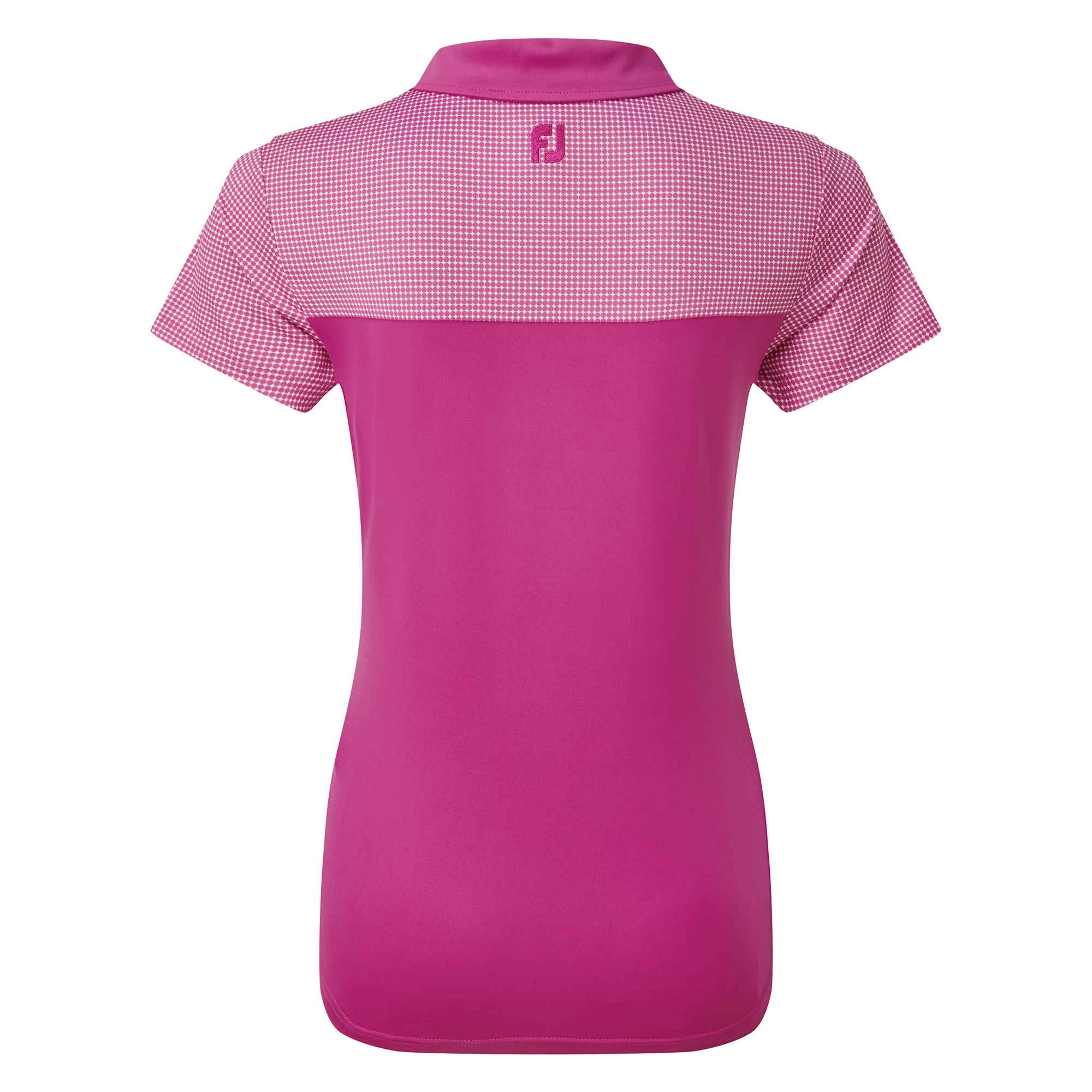 Women's Lisle Shirt with Dot Print Yoke