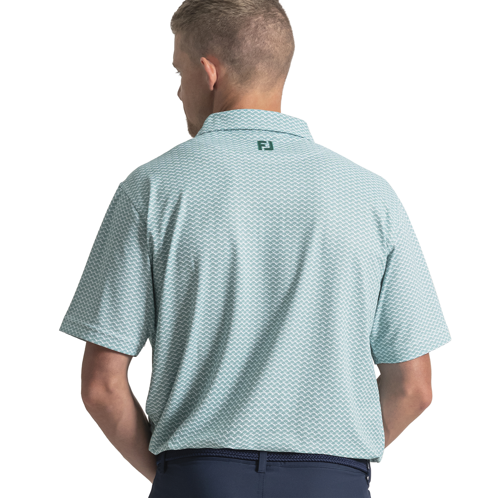 Scallop Geo Pique Self Collar