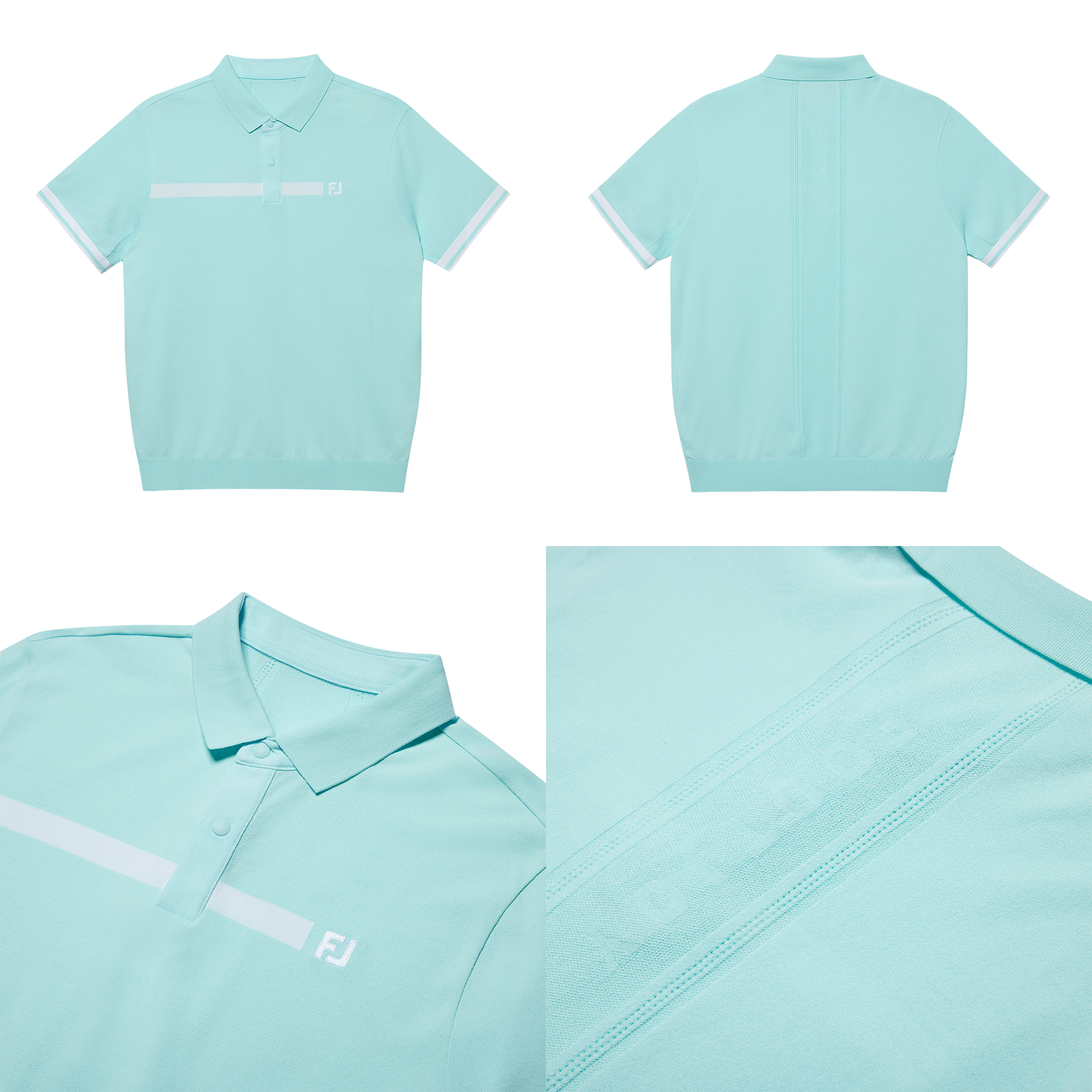 Line Knit Polo Shirts