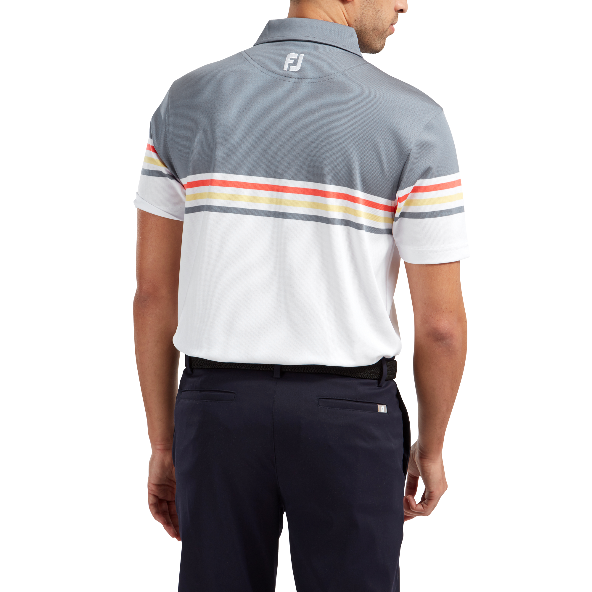 Stretch Pique Colour Block